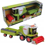 Samochody i pojazdy dla dzieci - HAPPY PEOPLE ZIELONY MINI KOMBAJN ZBOŻOWY CLAAS 780 LEXION Z PRZYCZEPĄ GRA - miniaturka - grafika 1
