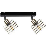 Lampy sufitowe - KET Loftowa LAMPA sufitowa metalowa OPRAWA regulowane druciaki złote KET323 - miniaturka - grafika 1