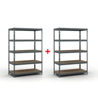 Szafy i regały magazynowe - B2B Partner Regał półkowy 1786 x 1200 x 600 mm, nośność 280 kg 1+1 GRATIS 540042 - miniaturka - grafika 1
