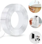 Dekoratorstwo - Dwustronna Taśma Nano Wielokrotnego Użytku Mocna 5M X 2Cm - miniaturka - grafika 1