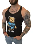 Koszulki i topy damskie - Tank top czarny Teddy Furia - miniaturka - grafika 1