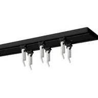 Karnisze - Szyna sufitowa DECASTYL z agrafkami podwójna 200 cm Czarny - miniaturka - grafika 1