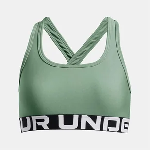 Under Armour Biustonosz G Crossback - zielony krzemionkowy / / biały - YLG - Biustonosze - miniaturka - grafika 1