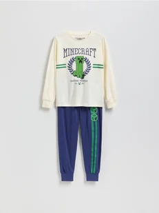 Reserved - Bawełniana piżama Minecraft - złamana biel - Skarpetki dla dzieci - miniaturka - grafika 1