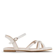 Półbuty męskie - Damskie sandały ze skóry z paseczkami - miniaturka - grafika 1