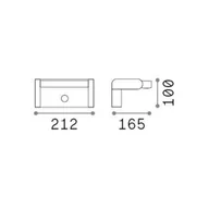 Lampy ogrodowe - Ideallux Ideal Lux LED sensor kinkiet zewnętrzny Swipe szary metal 3000K - miniaturka - grafika 1