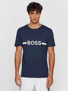 Koszulki męskie - Hugo Boss T-Shirt Rn 50437367 Granatowy Slim Fit - grafika 1
