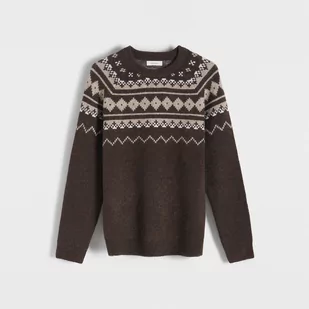 Reserved - Wzorzysty sweter - Wielobarwny - Swetry męskie - miniaturka - grafika 1