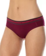 Bielizna sportowa damska - Brubeck HI10190 Majtki damskie hipster ACTIVE WOOL śliwkowy L - miniaturka - grafika 1