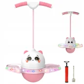 Piłki dla dzieci - Pogo Ball Piłka Do Skakania Z Rączką Zabawka Dla Dzieci I Dorosłych LED - miniaturka - grafika 1