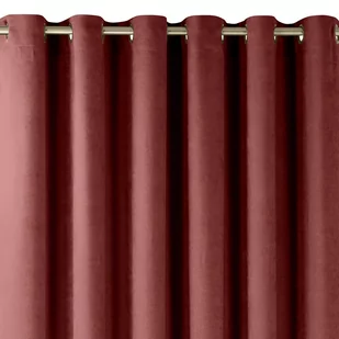 Zasłona MILANA kolor koralowy styl klasyczny złote przelotki metalowe złote szenila 420x300 homede - CURT/HOM/MILANA/CHENILLE/EY - Zasłony - miniaturka - grafika 1