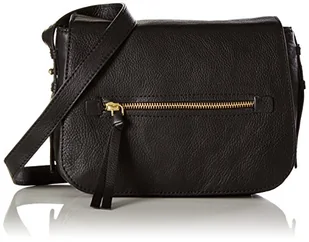 PIECES Pcsandy Leather Cross Body, Torebka Damska na Ramię, Czarna, 9 x 19 x 24 cm - Torebki damskie - miniaturka - grafika 1