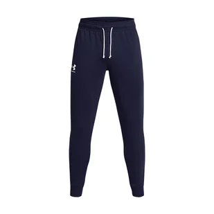 Męskie Spodnie UNDER ARMOUR UA RIVAL TERRY JOGGER 1380843-410 – Granatowy - Spodnie sportowe męskie - miniaturka - grafika 1