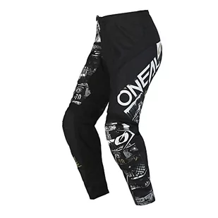 O'NEAL | Spodnie motocrossowe | dla dzieci | Enduro MX | wstawki ze stretchu, pełna podszewka, wyściółka z gumy zapewnia dodatkową ochronę | Element Youth Pants Attack V.23, czarno-biały, 14 Lat - Odzież motocyklowa - miniaturka - grafika 1
