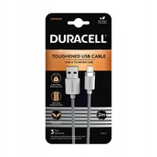 Kable USB - DURACELL 2M Biały Nylonowy Kabel USB-A / Micro-USB - miniaturka - grafika 1