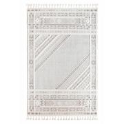 Dywany - Dywan z frędzlami Lizbona Etno beżowo-kremowy 160 x 230 cm - miniaturka - grafika 1