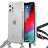 Etui i futerały do telefonów - Guess nakładka do iPhone 12 Pro Max 6,7" GUHCP12LKC4GSSI przeźroczysta hard case 4G Silver Chain 8_2273385 - miniaturka - grafika 1