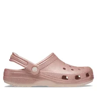 Klapki i japonki damskie - Klapki Crocs Classic Glitter Clog Quartz 205942 Różowy - miniaturka - grafika 1