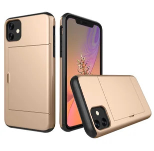 Etui ochronne na kartę kredytową Apple iPhone 11 Pro Max 2019 6,5 cala, wstrząsoodporne, złote - Etui i futerały do telefonów - miniaturka - grafika 1
