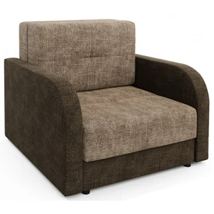 Rozkładana sofa jednoosobowa jasny brąz + ciemny brąz R7-P62 - Łóżka dla dzieci i młodzieży - miniaturka - grafika 1