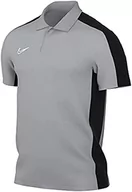 Koszulki męskie - Nike Męska koszulka polo z krótkim rękawem Dri-Fit Academy, Wolf Grey/Black/White, DR1346-012, XS - miniaturka - grafika 1
