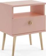Szafki nocne - Szafka nocna LEBEL różowa MELIMEBLE - miniaturka - grafika 1