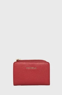 Coccinelle portfel skórzany kolor bordowy - Portfele - miniaturka - grafika 1