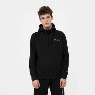 Męska bluza dresowa nierozpinana z kapturem CHAMPION ROCHESTER Hooded Half Buttoned Sweatshirt - Bluzy sportowe męskie - miniaturka - grafika 1