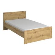 Łóżka - Minimalistyczne łóżko 120x200 dąb artisan - Basani 18X - miniaturka - grafika 1
