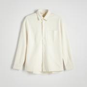 Koszule męskie - Reserved - Koszula comfort fit - Kremowy - miniaturka - grafika 1
