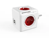 Listwy zasilające - PowerCube Original 4 gniazda 2x USB czerwony 2202RD/FROUPC - miniaturka - grafika 1
