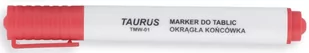 TAURUS Marker tablic 1.0-3.0mm czerwony okrągły TU1093 - Markery do tablic - miniaturka - grafika 1