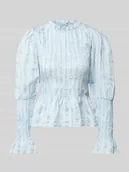 Bluzki damskie - Bluzka o dopasowanym kroju z marszczonymi detalami model 'RAVA' - miniaturka - grafika 1