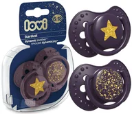 Smoczki uspokajające - LOVI SMOCZEK DYNAMICZNY STARDUST 2szt. 6-18m FIOLETOWY - miniaturka - grafika 1