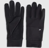 Rękawiczki - Rękawiczki Uniseks 4F Dzianinowe Touch Screen Czarne 4FWMM00AGLOU150 XL Czarny - miniaturka - grafika 1