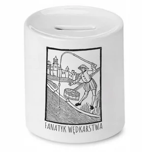 SKARBONKA DLA WĘDKARZA FANATYK WĘDKARSTWA PREZENT z Nadrukiem ze Zdjęciem - Skarbonki - miniaturka - grafika 1