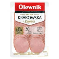 Kiełbasa i wędliny - Olewnik Sucha krakowska z szynki 80 g - miniaturka - grafika 1