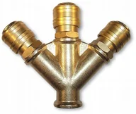Inne akcesoria do nawadniania - Trójnik Gw 3/8 + 3 Szybkozłącza Mosiądz - miniaturka - grafika 1