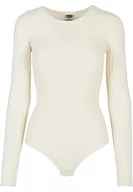Koszulki i topy damskie - Urban Classics Ladies Rib Knit Longsleeve Body Koszulka damska, Biały (Whitesand), XXL - miniaturka - grafika 1
