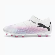 Piłka nożna - Buty piłkarskie PUMA Future 7 Pro+ FG/AG puma white/puma black/poison pink - miniaturka - grafika 1