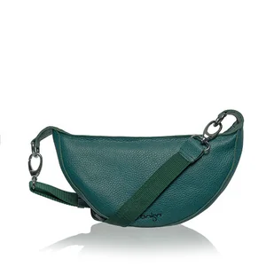 Torebka skórzana Thea ciemnozielona marki Bolsa - Torebki damskie - miniaturka - grafika 1