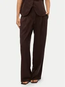 Spodnie damskie - Vero Moda Spodnie materiałowe Sigga 10336315 Brązowy Wide Leg - miniaturka - grafika 1