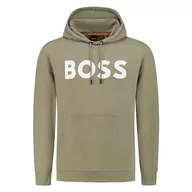 Bluzy męskie - BOSS WebasicHood męska bluza z kapturem, Light/Pastel Green336, L - miniaturka - grafika 1