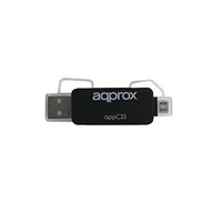 Czytniki kart pamięci - Approx appc33 – adapter kart SD/Micro SD/MMC z USB i Micro USB, czarny - miniaturka - grafika 1
