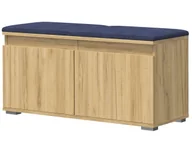 Szafki na buty - Nowoczesna szafka na buty z siedziskiem dąb craft + granat E9-C87 - miniaturka - grafika 1