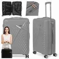 Walizki - WALIZKA DUŻA PODRÓŻNA na kółkach BAGAŻ polipropylen mocna SZYFR XXL 110L - miniaturka - grafika 1