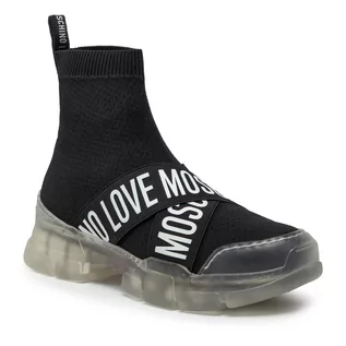 Sneakersy damskie - Love Moschino Sneakersy JA15014G1EIZJ000 Nero - grafika 1