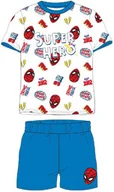 Piżamy dla dziewczynek - Chłopięca piżama z krótkim rękawem dla chłopca Spider-Man Niebieska - miniaturka - grafika 1