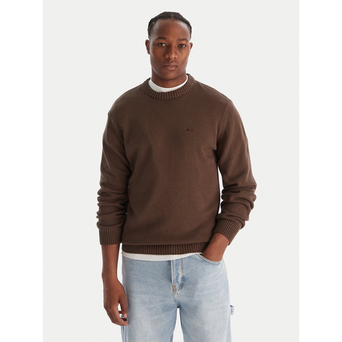 Quiksilver Sweter Męskie Brązowy EQYSW03326-CSD0