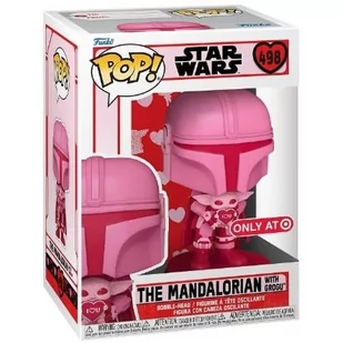 Funko POP Star Wars: Valentines - Mando with Grogu (Exclusive) - Figurki dla dzieci - miniaturka - grafika 1